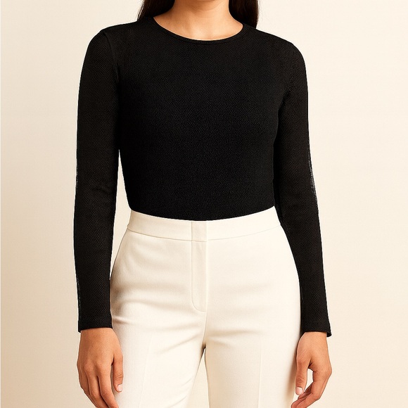 Giorgio Armani Black Mesh Bodysuit - Picture 1 of 11